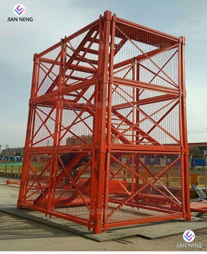 3m* 2m * 2m Steel Safety Construction Cage , Scaffolding Step Ladder
