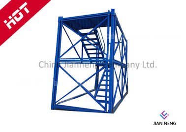 3m* 2m * 2m Steel Safety Construction Cage , Scaffolding Step Ladder Cage With Safey Wire Guard