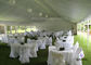 600 ~ 1000 Person Aluminum Frame Tent , White PVC Event Tent With Double Wing Glass Door