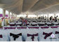 Luxury Marquee Outside Wedding Tents With Curtains Colorful Lining For Event Parties