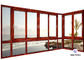 Commercial 3.0mm Sliding Window And Door With Wooden Finish German Hardware