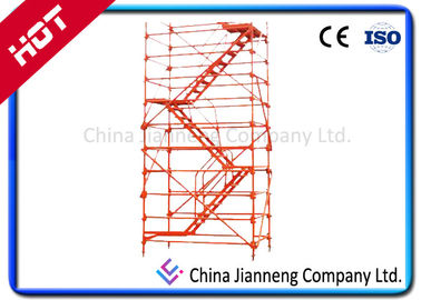 Spray Painted Steel Scaffold Stair Access Towers , 3m Height Per Piece Building Scaffold Tower