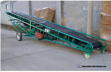 Portable Cleated Telescopic Belt Conveyor Moveable Motorized 1m-10m Length