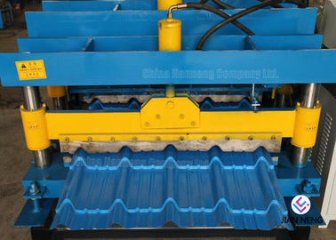Durable Roof Building Roll Forming Machine , Steel Colored Glazed Tile Making Machine