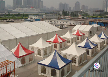 PVC Fabric Cover Aluminium Pagoda Tent Retardant 100 Km / H Wind Loading