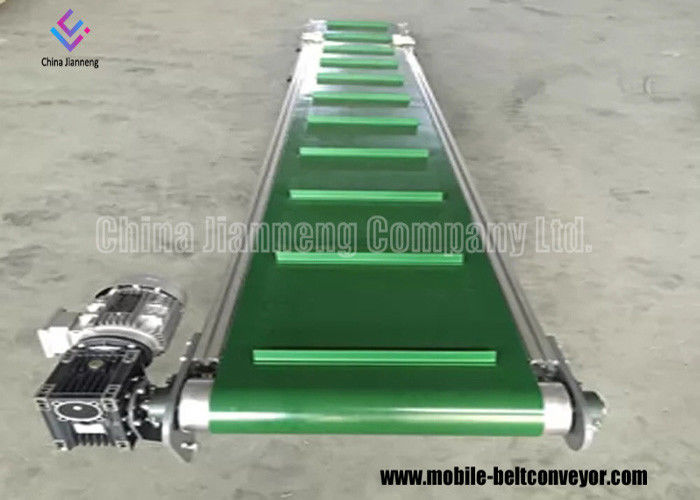 Rubber Light Duty Mobile Conveyor Belt System Green Color For Agriculture