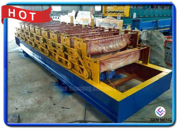 Auto PLC Control Hydraulic Roll Forming Machine , Steel Roof Sheet Roofing Sheet Machine 