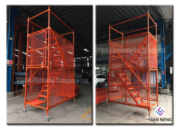 Simple Quick Installation Safety Construction Cage , Step Ladder Cage For Subway Tunnel