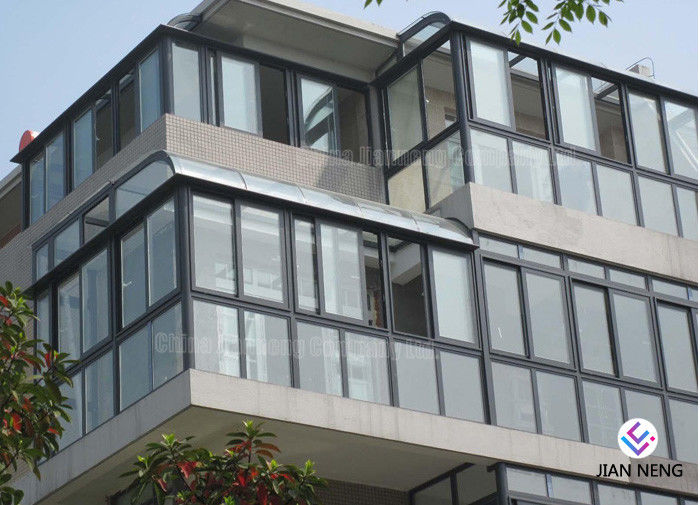 Curtain Wall Aluminium Windows And Doors Low - E Glass For Office Building