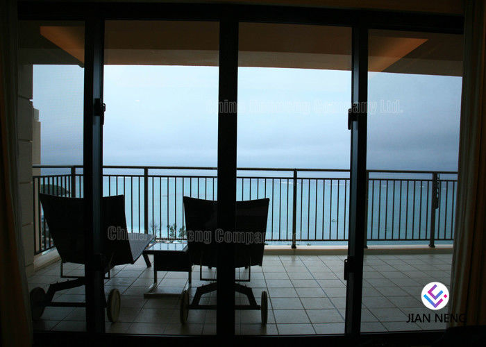 Thermal Break Aluminium Sliding Glass Doors Color Optional With Security System