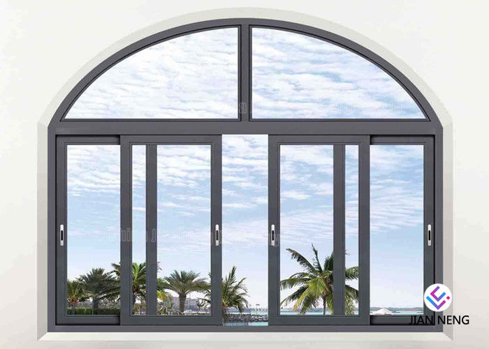 Double Glazed Aluminium Sliding Windows For House 1.4mm~3.0mm Wall Thickness