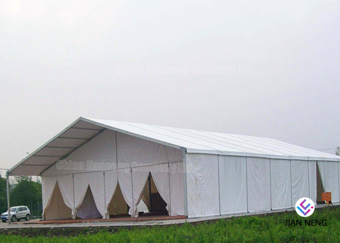 Different Sized Custom Event Tents With White PVC Fabric For Exhibition , Warehouse