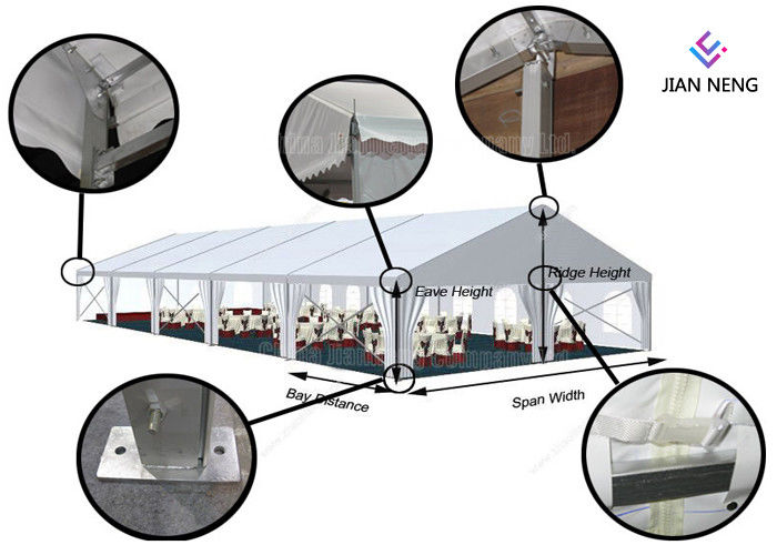 Custom Outdoor PVC Waterproof Wedding Marriage Activity With Wind Load 100 ~120Km/H