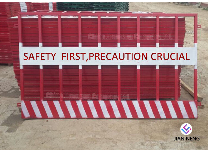 Color For Edge Protections Rails Temporary Edge Protection Guardrail Red And White Color For Building ...